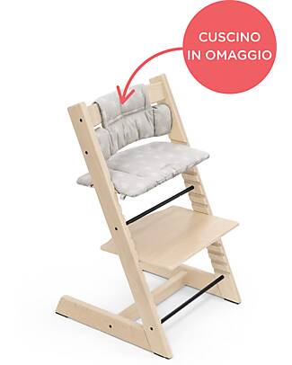 Stokke Beech Wood Tripp Trapp High Chair Natural + Star Silver Cushion For Free! High Chairs