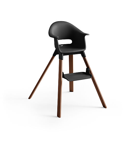 Stokke Clikk High Chair - Black/Brown - From 6 Months to 3 Years - Solid Wood High Chairs