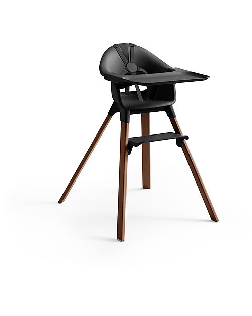 Stokke Clikk High Chair - Black/Brown - From 6 Months to 3 Years - Solid Wood High Chairs