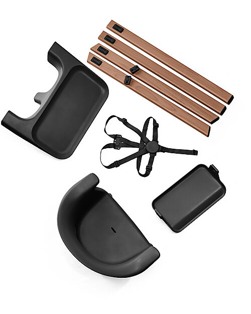 Stokke Clikk High Chair - Black/Brown - From 6 Months to 3 Years - Solid Wood High Chairs