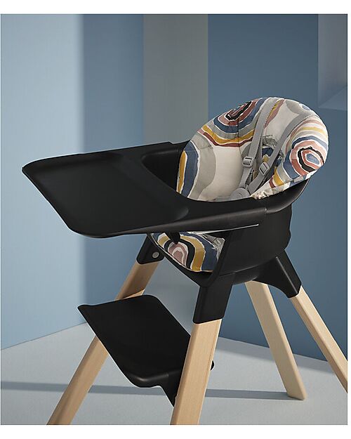 Stokke Clikk High Chair - Black Natural - From 6 Months to 3 Years - Solid Wood High Chairs