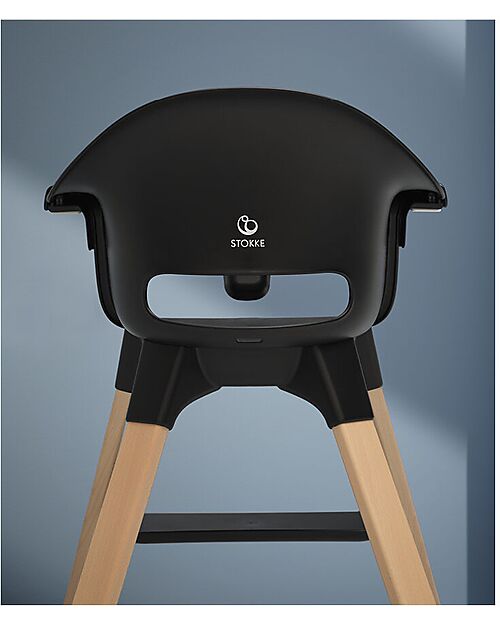 Stokke Clikk High Chair - Black Natural - From 6 Months to 3 Years - Solid Wood High Chairs