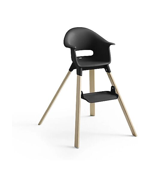Stokke Clikk High Chair - Black Natural - From 6 Months to 3 Years - Solid Wood High Chairs