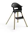 Stokke Clikk High Chair - Black Natural - From 6 Months to 3 Years - Solid Wood High Chairs