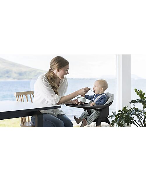 Stokke Clikk High Chair - Black Natural - From 6 Months to 3 Years - Solid Wood High Chairs