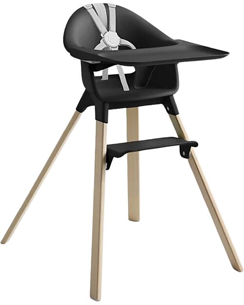 Stokke Clikk High Chair - Black Natural - From 6 Months to 3 Years - Solid Wood High Chairs