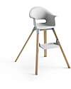 Stokke Clikk High Chair - Cloud Grey - From 6 Months to 3 Years - Solid Wood High Chairs