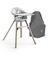 Stokke Clikk High Chair - Cloud Grey - From 6 Months to 3 Years - Solid Wood High Chairs