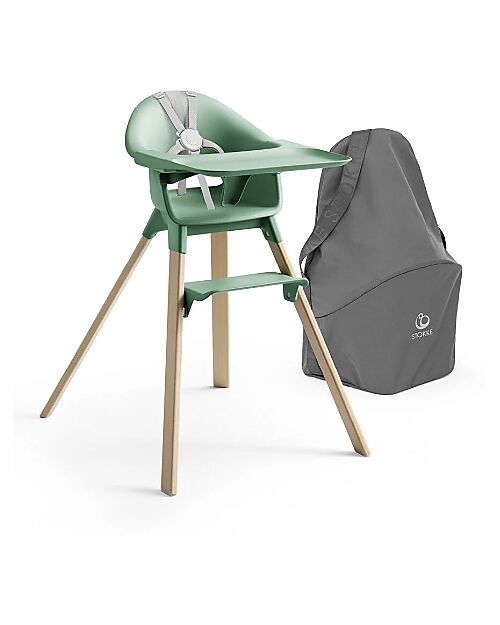 Stokke Clikk High Chair - Clover Green - From 6 Months to 3 Years - Solid Wood High Chairs
