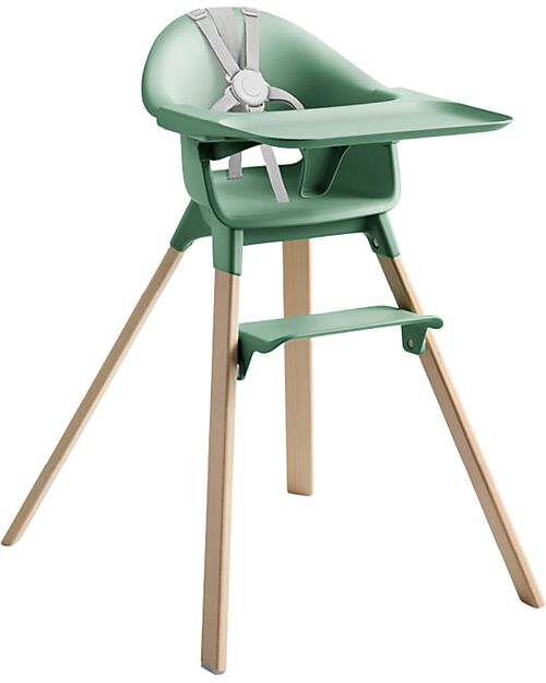 Stokke Clikk High Chair - Clover Green - From 6 Months to 3 Years - Solid Wood High Chairs