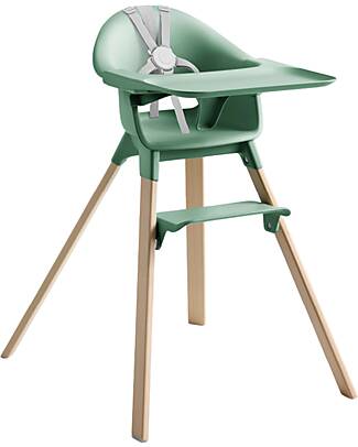 Stokke Clikk High Chair - Clover Green - From 6 Months to 3 Years - Solid Wood High Chairs