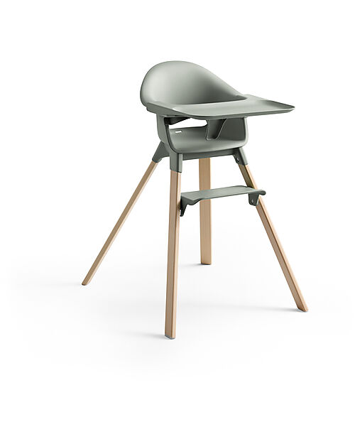 Stokke Clikk High Chair - Glacier Green - From 6 Months to 3 Years - Solid Wood High Chairs