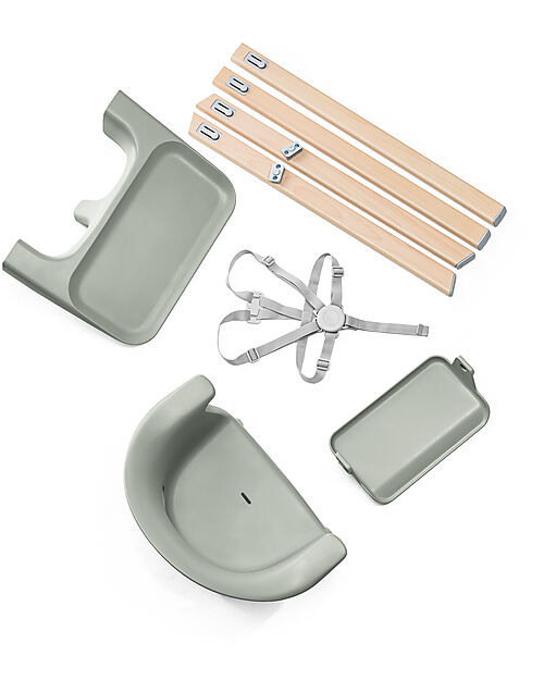 Stokke Clikk High Chair - Glacier Green - From 6 Months to 3 Years - Solid Wood High Chairs