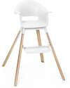 Stokke Clikk High Chair - White - From 6 Months to 3 Years - Solid Wood High Chairs