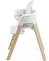 Stokke Convertible Steps High Chair with Baby Set Tray and Harness - White and Natural - From 6 Months High Chairs