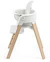 Stokke Convertible Steps High Chair with Baby Set Tray and Harness - White and Natural - From 6 Months High Chairs