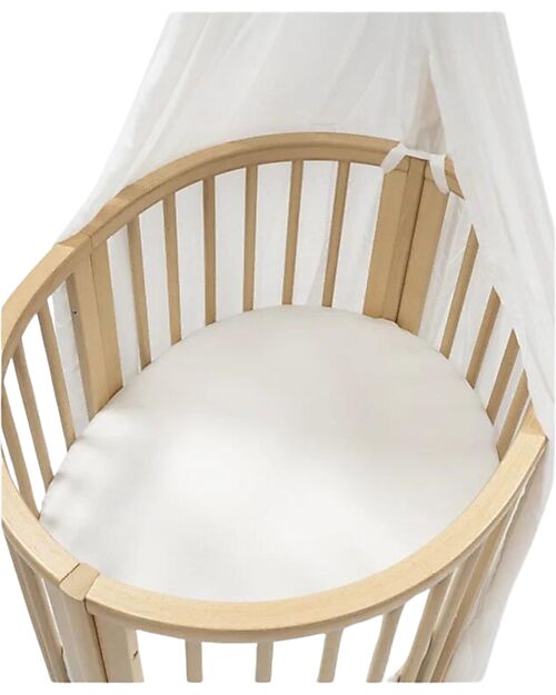 Stokke Crib Cover for Evolutive Crib Sleepi Mini - White Cradle Bed Linen