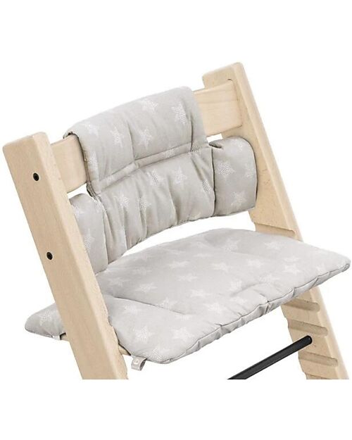 Stokke Cushion for Tripp Trapp High Chair - Silver Stars - Organic Cotton Accessories for High Chairs