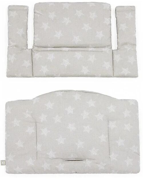 Stokke Cushion for Tripp Trapp High Chair - Silver Stars - Organic Cotton Accessories for High Chairs