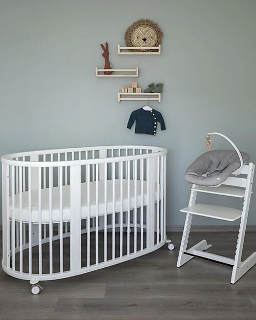 Stokke Evolutive Bed Sleepi V3 - White - Beech Wood Convertible Beds