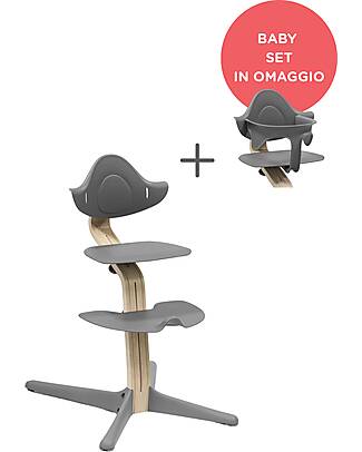 Stokke Evolutive Chair Nomi - Grey - Natural - Baby Set for FREE! High Chairs