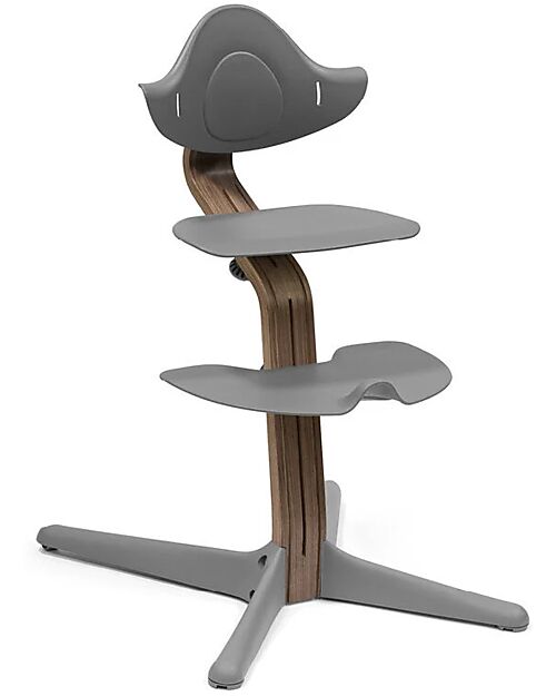 Stokke Evolutive Chair Nomi - Grey - Walnut Wood High Chairs