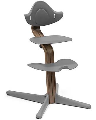 Stokke Evolutive Chair Nomi - Grey - Walnut Wood High Chairs