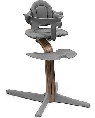Stokke Evolutive Chair Nomi - Grey - Walnut Wood High Chairs