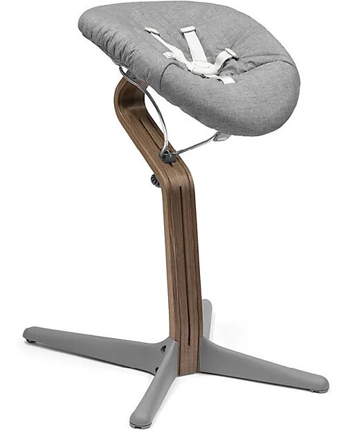 Stokke Evolutive Chair Nomi - Grey - Walnut Wood High Chairs