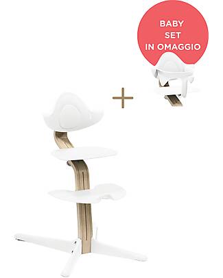 Stokke Evolutive Chair Nomi - White - Natural - Baby Set for FREE! High Chairs