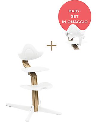Stokke Evolutive Chair Nomi - White - Oak - Baby Set for FREE! High Chairs