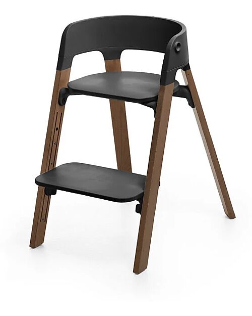 Stokke Evolutive Step Chair - Black - Golden Brown High Chairs