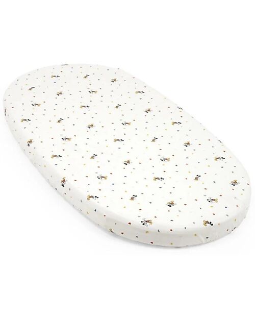 Stokke Fitted Sheet for Evolutive Bed Sleepi V3 - Mickey Celebration - 100% Cotton Bed Sheets and Pillow Cases