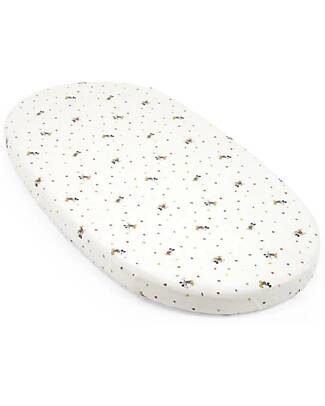 Stokke Fitted Sheet for Evolutive Bed Sleepi V3 - Mickey Celebration - 100% Cotton Bed Sheets and Pillow Cases