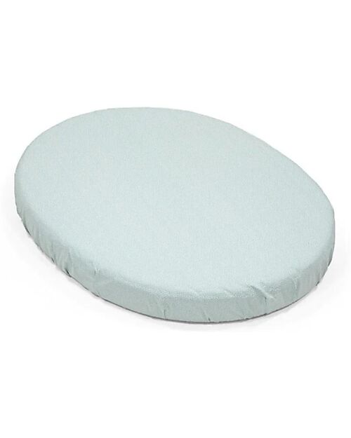 Stokke Fitted Sheet for Evolutive Crib Sleepi Mini - Dots Sage - 100% Cotton Cradle Bed Linen