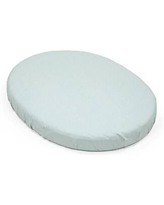 Stokke Fitted Sheet for Evolutive Crib Sleepi Mini - Dots Sage - 100% Cotton Cradle Bed Linen