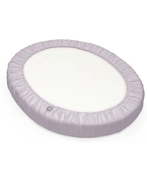 Stokke Fitted Sheet for Evolutive Crib Sleepi Mini - Lavander - 100% Cotton Cradle Bed Linen