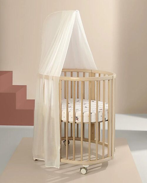 Stokke Fitted Sheet for Evolutive Crib Sleepi Mini - Mickey Celebration - 100% Cotton Cradle Bed Linen