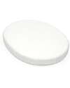 Stokke Fitted Sheet for Evolutive Crib Sleepi Mini - White - 100% Cotton Cradle Bed Linen