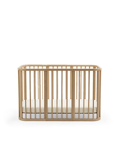 Stokke Fitted Sheet for Nighti Bed - Birch Beige - Organic Cotton Bed Sheets and Pillow Cases