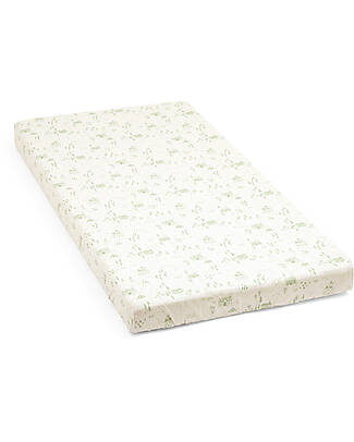 Stokke Fitted Sheet for Nighti Bed - Sage Green Map - Organic Cotton Bed Sheets and Pillow Cases