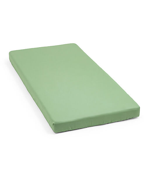 Stokke Fitted Sheet for Nighti Bed - Sage Green - Organic Cotton Bed Sheets and Pillow Cases