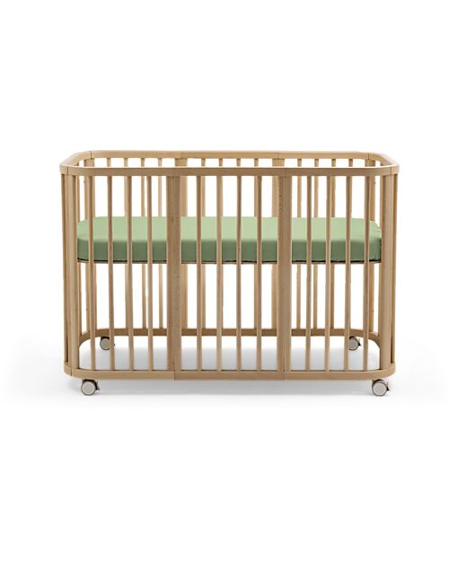 Stokke Fitted Sheet for Nighti Bed - Sage Green - Organic Cotton Bed Sheets and Pillow Cases