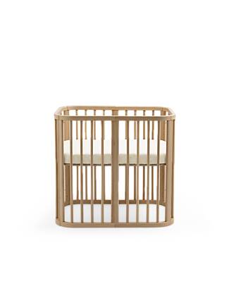 Stokke Fitted Sheet for Nighti Mini Crib - Sunset Yellow Map - Organic Cotton (OCS) Bed Sheets and Pillow Cases