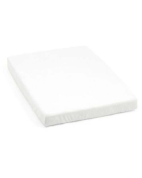Stokke Fitted Sheet for Nighti Mini Crib - White - Organic Cotton Bed Sheets and Pillow Cases