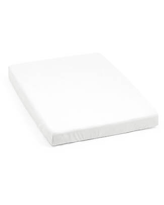 Stokke Fitted Sheet for Nighti Mini Crib - White - Organic Cotton Bed Sheets and Pillow Cases