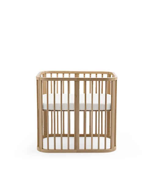 Stokke Fitted Sheet for Nighti Mini Crib - White - Organic Cotton Bed Sheets and Pillow Cases