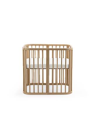 Stokke Fitted Sheet for Nighti Mini Crib - White - Organic Cotton Bed Sheets and Pillow Cases