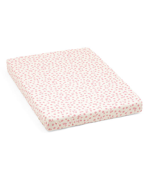 Stokke Fitted Sheet for Nighti Mini Crib - Wild Rose - Organic Cotton Bed Sheets and Pillow Cases