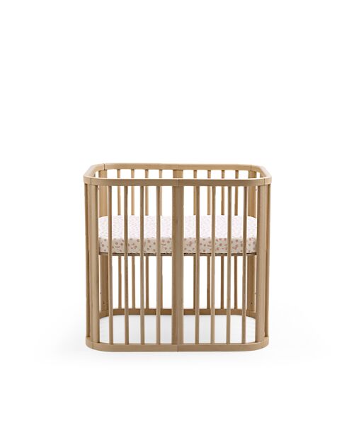 Stokke Fitted Sheet for Nighti Mini Crib - Wild Rose - Organic Cotton Bed Sheets and Pillow Cases